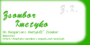 zsombor kmetyko business card